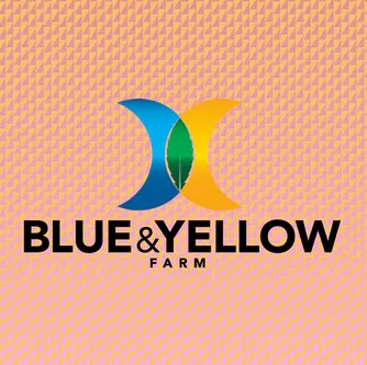 Blue and Yellow Cannabis Brand Logo